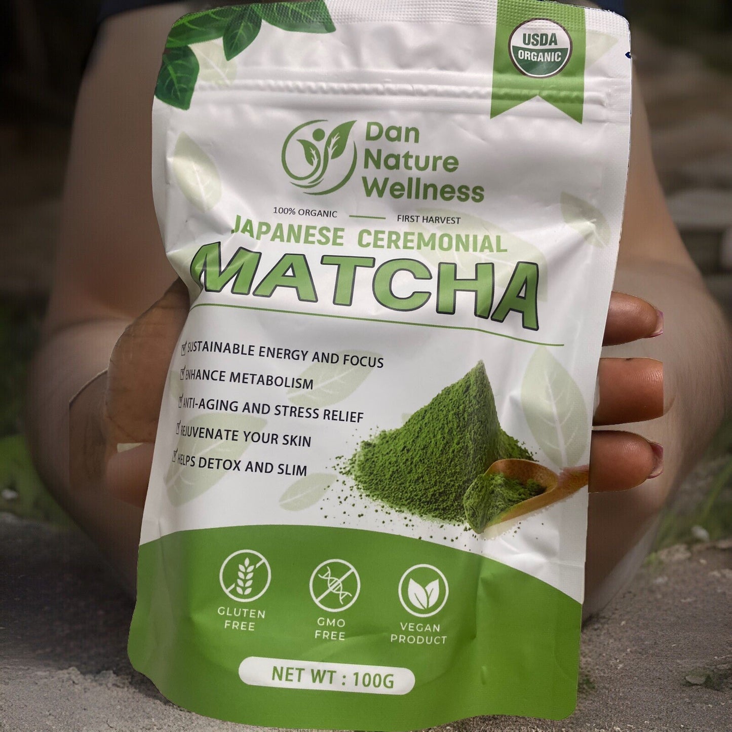 Nature Wellness Organic Matcha Green Tea Powder 100Grams -Japanese 100% Organic