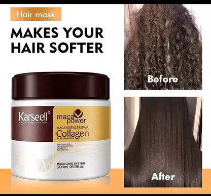 Collagen Dry Damaged Hair Repair Mask Plus Moroccan Argan Oil Treatment