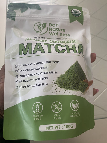 Nature Wellness Organic Matcha Green Tea Powder 100Grams -Japanese 100% Organic