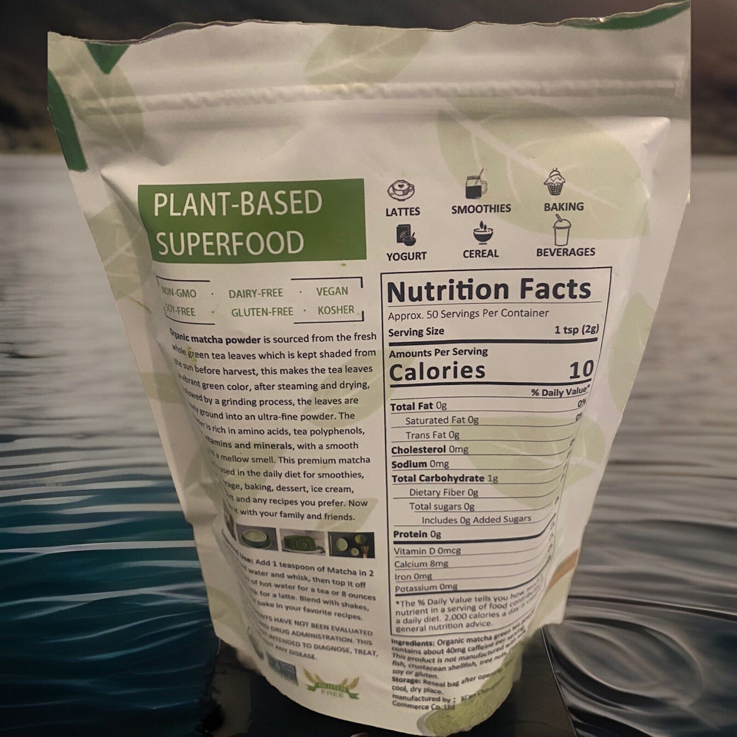 Nature Wellness Organic Matcha Green Tea Powder 100Grams -Japanese 100% Organic