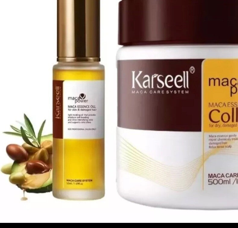 Collagen Dry Damaged Hair Repair Mask Plus Moroccan Argan Oil Treatment