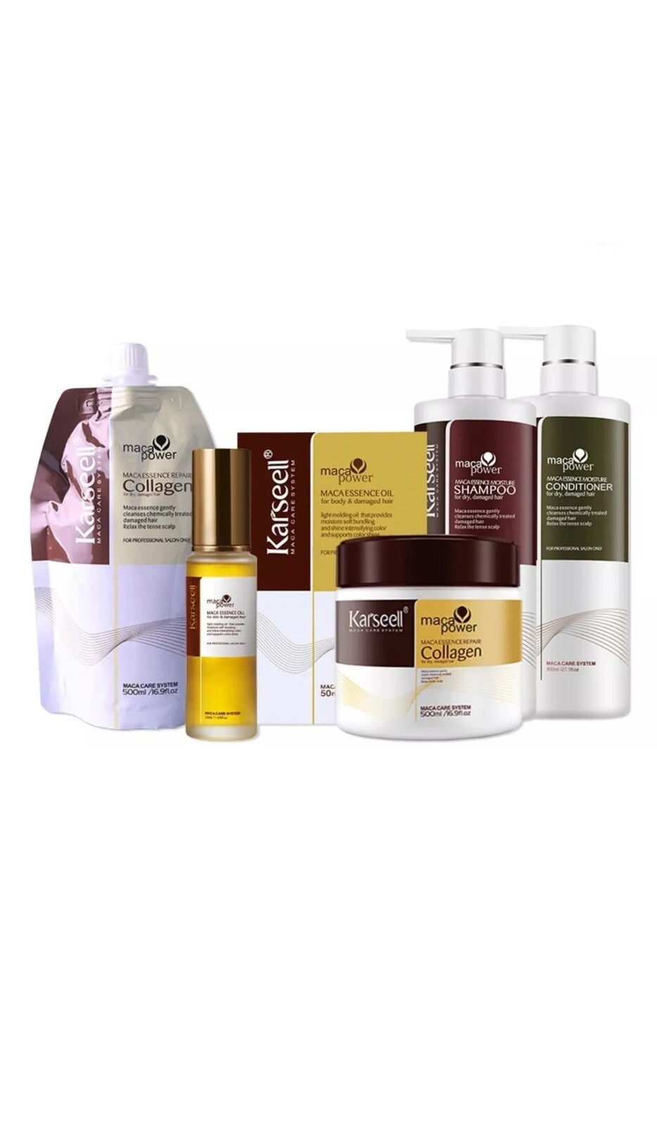 Hair Repair Set Shampoo Conditioner Mask MACA Argan Oil  Original (5